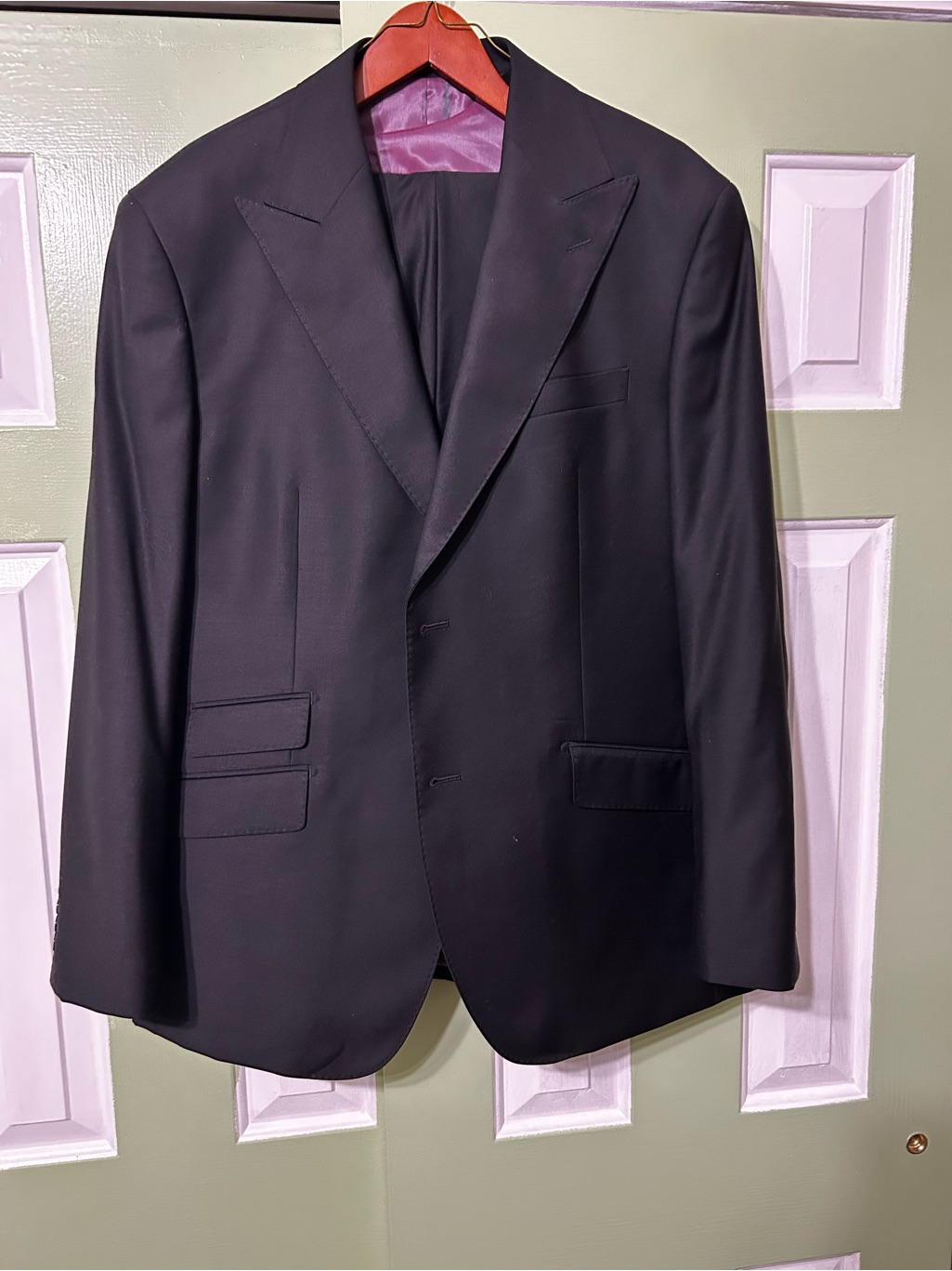 Men's Black Single-Breasted Suit Jacket - Classic Tailored Style
